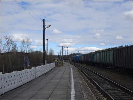 Станция Ковдор. Вид в сторону ст. Куропта. 23.05.2022.