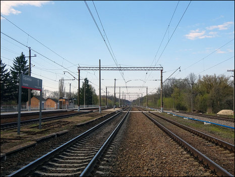Станция Сараевка. Вид в сторону станции Ржава.