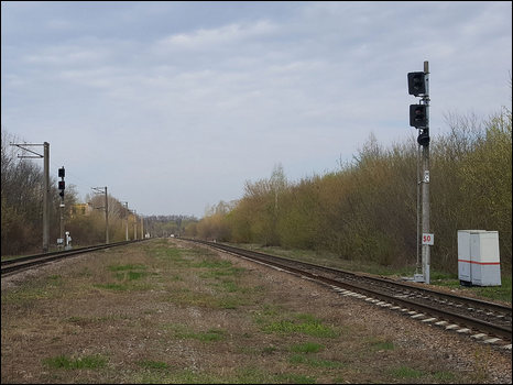 Станция Сараевка. Входные светофоры со стороны ст. Кривецкая.