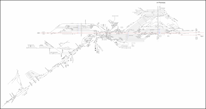 Схематический план станции Россошь по состоянию на 2013 год