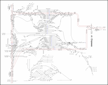 Схематический план станции Отрожка по состоянию на 2013 год