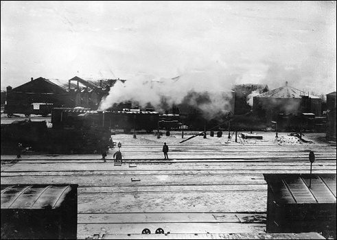 Станция Астапово. Паровозное депо. 1910 год.