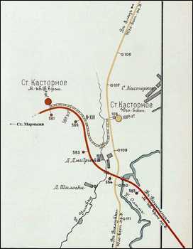 Касторненский железнодорожный узел по состоянию на 1903 год.