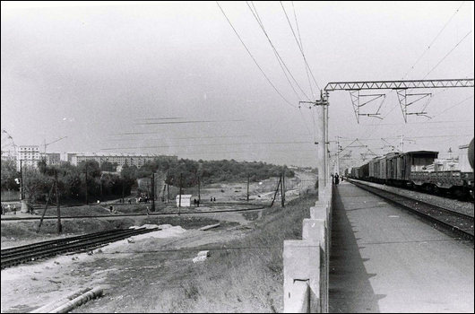Платформа 178 км. Вид в сторону ст. Отрожка. 09.1966.